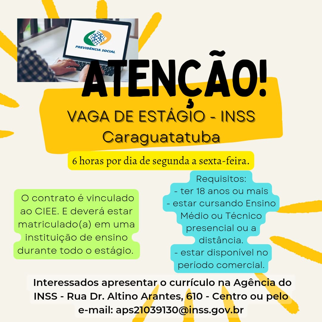 Vaga estágio nível médio