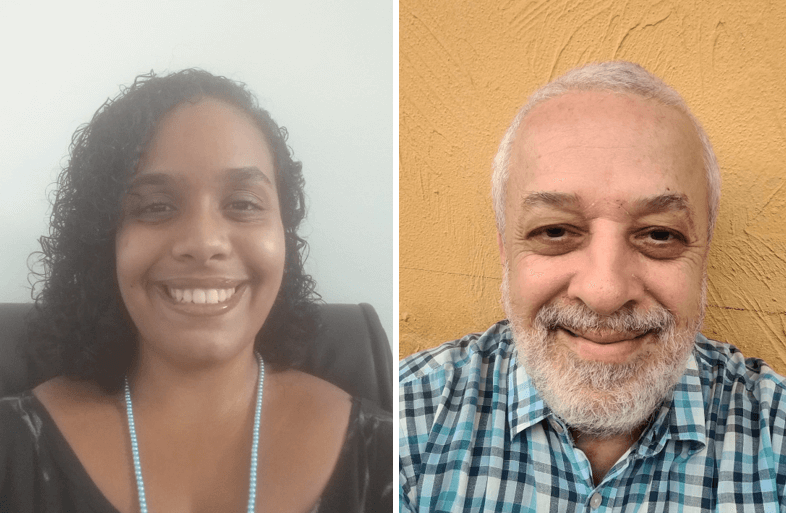 Imagem 1 – Livia Jeniffer Faria da Silva e professor Ricardo Plaza