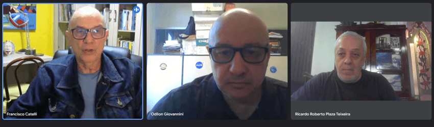 Imagem 5 – Banca de avaliação composta pelos professores Francisco, Odilon e Ricardo
