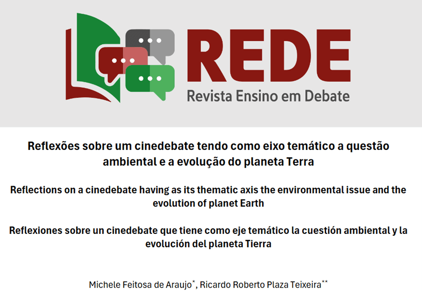 Imagem 2 – Início do artigo publicado na Revista Ensino em Debate