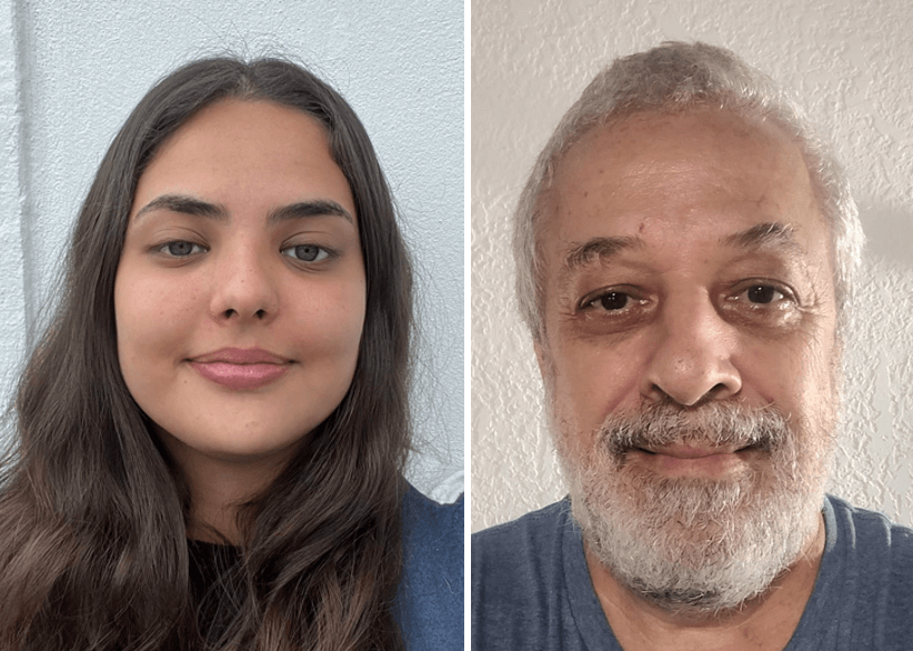 Imagem 1 – Camila Ferreira Alves e professor Ricardo Plaza