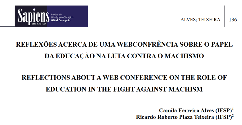 Imagem 2 – Artigo publicado no site da revista Sapiens