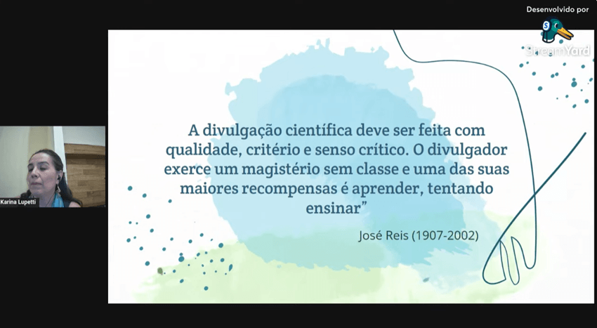 Imagem 5 – Slide sobre como deve ser feita a divulgação científica