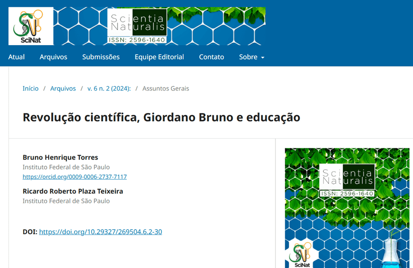 Imagem 4 – Artigo publicado na revista Scientia Naturalis