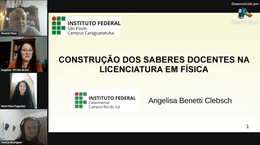 Imagem 3 – Slide inicial da apresentação da professora Angelisa