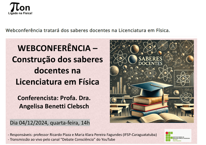 Imagem 5 – Portal Pion da SBF com divulgação dessa webconferência