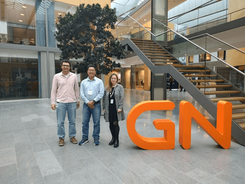 Imagem 2 - Instalações da GN Audio com os pesquisadores parceiros
