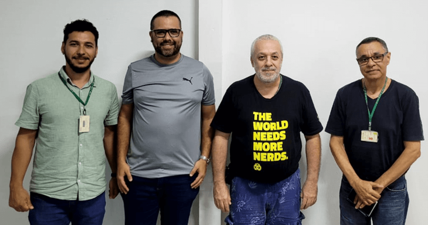 Imagem 1 – Professores Alex, José Roberto, Ricardo e Luis Américo que estiveram presentes no evento