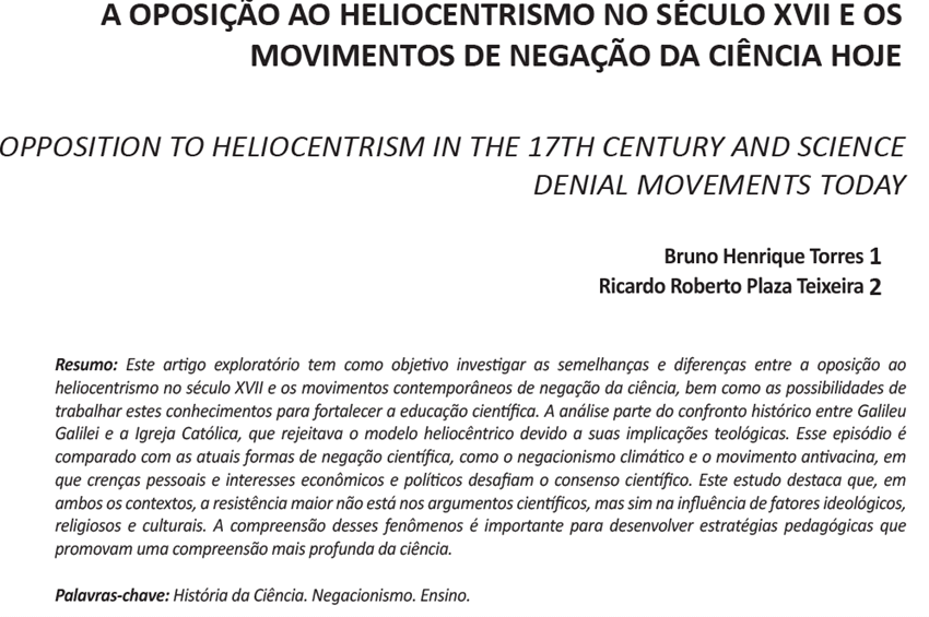 Imagem 4 – Início do artigo publicado na revista Humanidades e Inovação