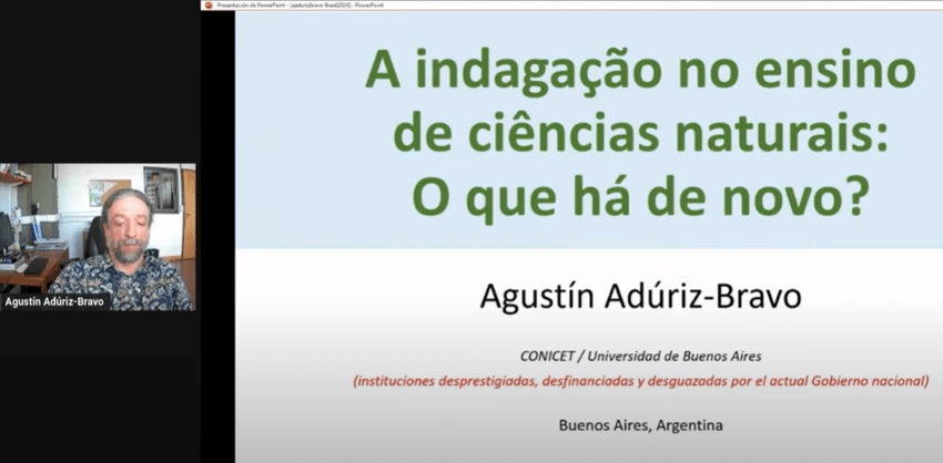 Imagem 3 – Slide inicial apresentado pelo professor Agustín