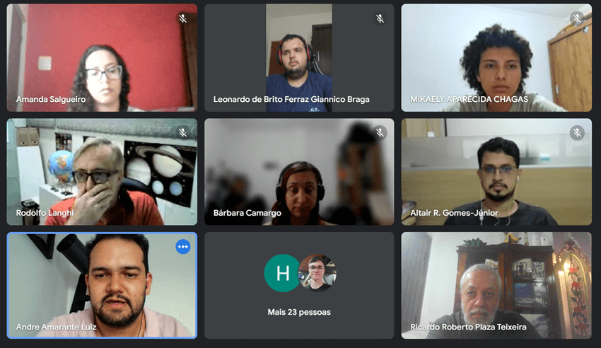Imagem 6 – Professores e estudantes que participaram da reunião