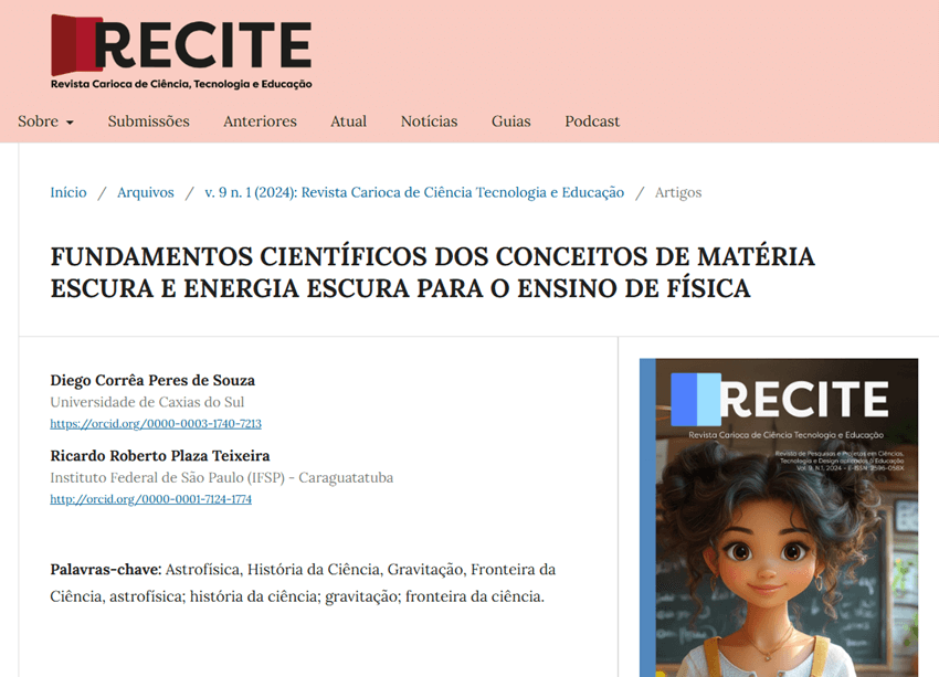Imagem 2 – Artigo publicado no site da RECITE