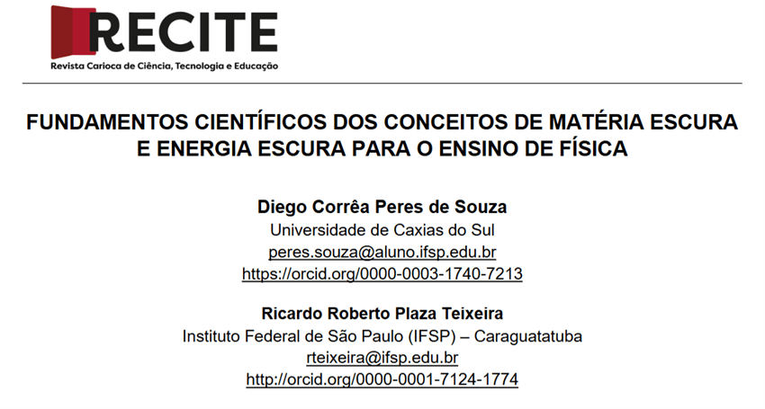 Imagem 3 – Início do artigo publicado na RECITE