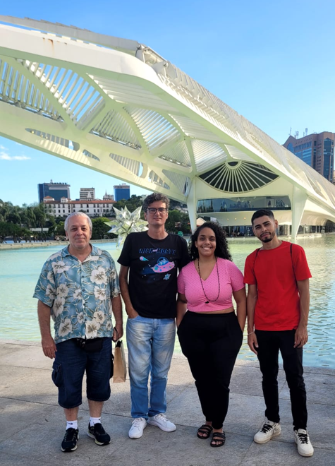 Imagem 12 – Ricardo, Bruno, Livia e José Walter no Museu do Amanhã