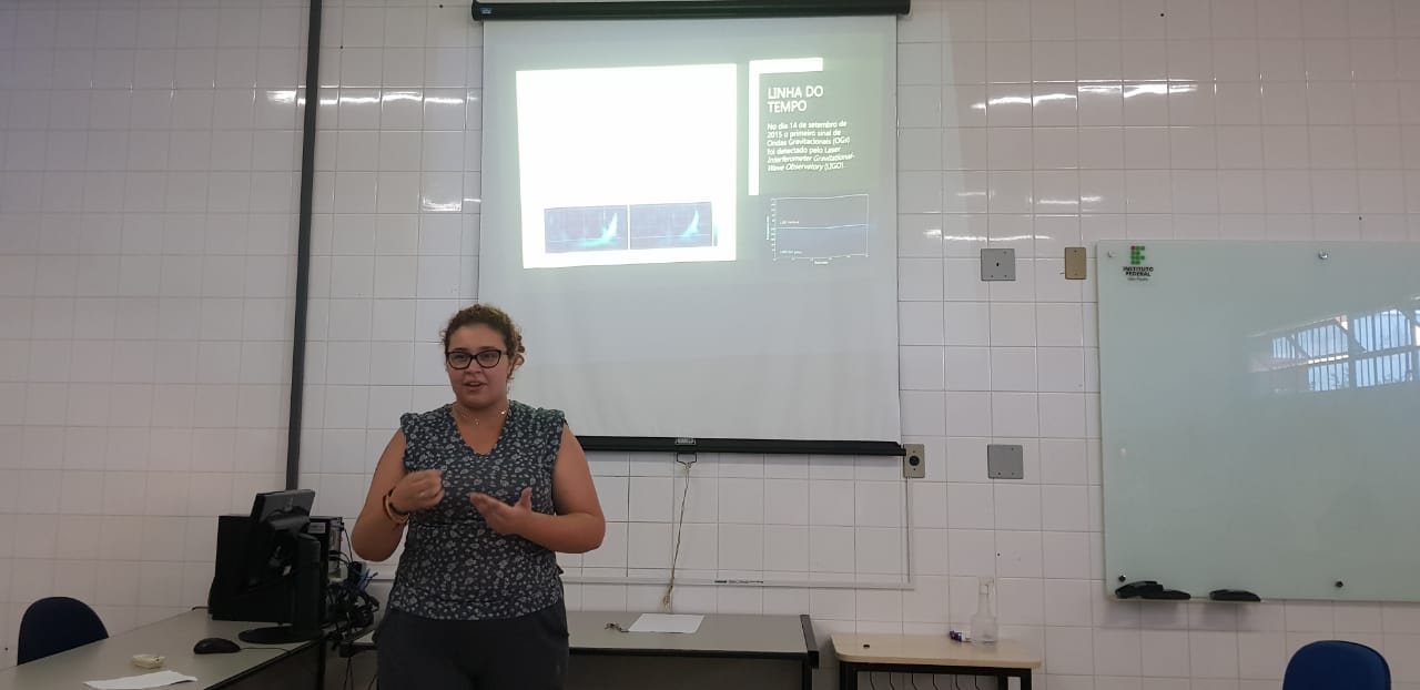 Larissa durante seu seminário