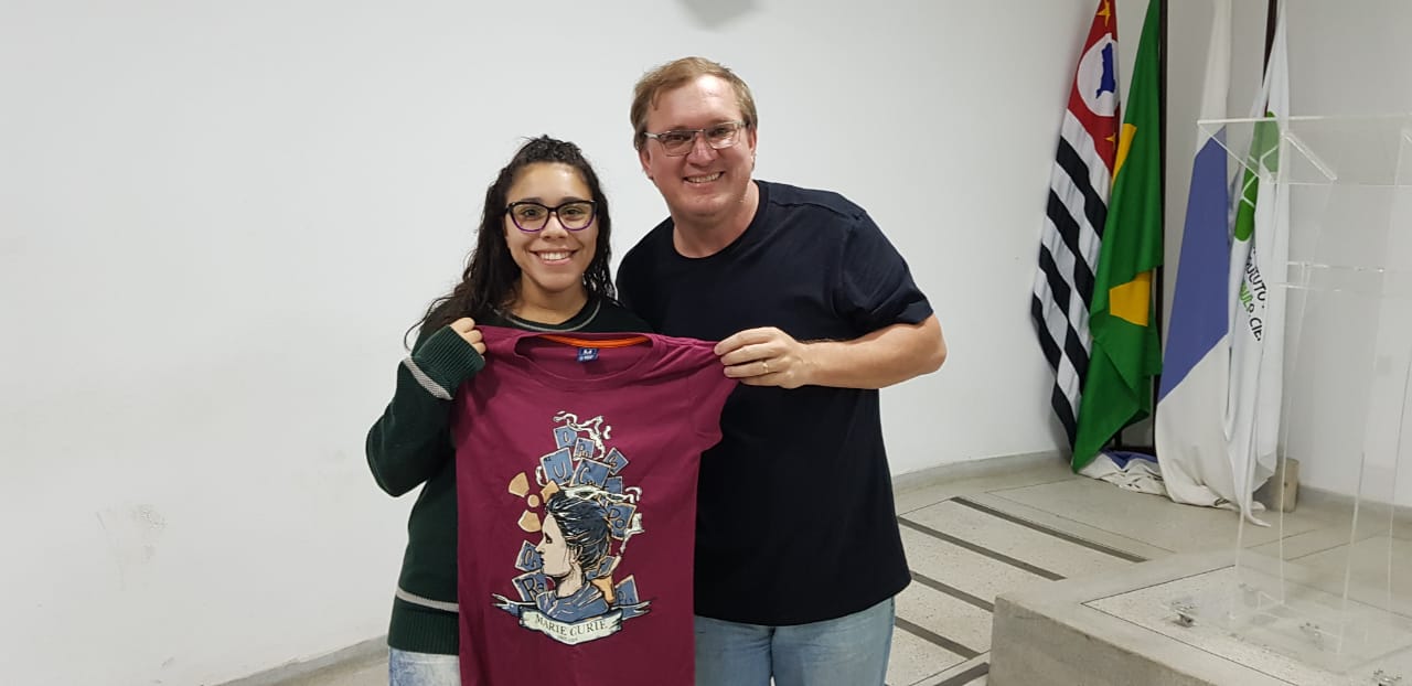 Diana Bianca com professor Nelson Alves