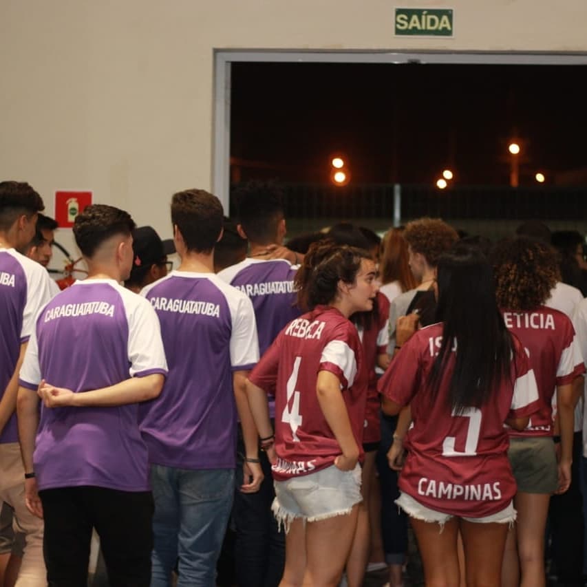 Atletas do IFSP durante a abertura dos Jogos