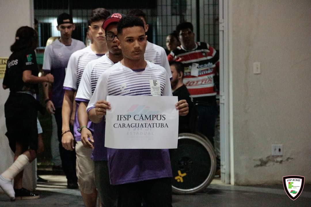 Atletas do IFSP durante a abertura dos Jogos