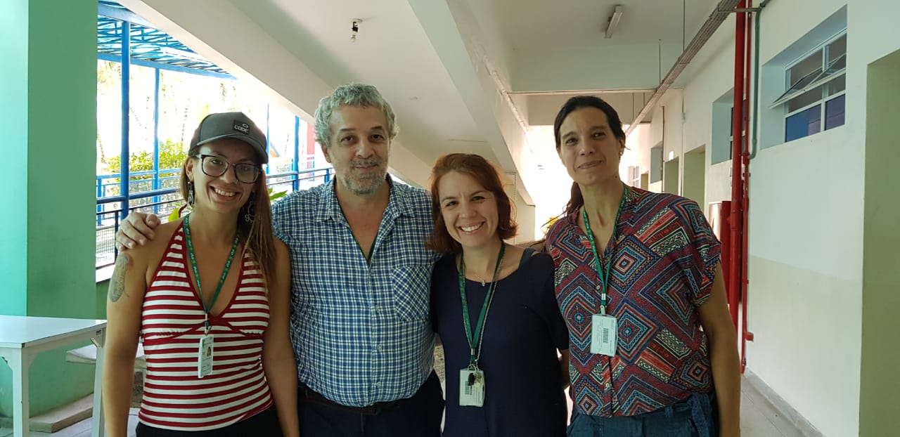 Professores Carolina, Ricardo, Priscila e Soledad