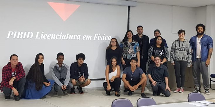 Foto: Bolsistas atuais do PIBID da Licenciatura em Física