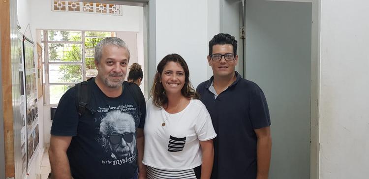 Professores Ricardo, Vivian e Glauco