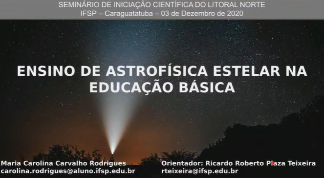 Slide inicial da apresentação de Maria Carolina Carvalho Rodrigues