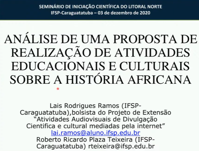 Slide inicial da apresentação de Lais Rodrigues Ramos