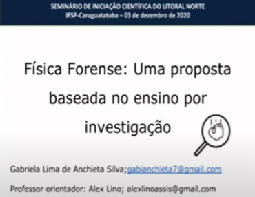 Slide inicial da apresentação de Gabriela Lima de Anchieta Silva