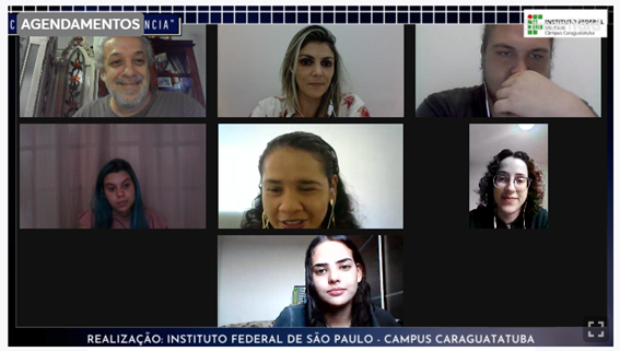 Imagem 4 – Ricardo, Regina, Giovanni, Izabella, Ana Maria, Bruna e Camila