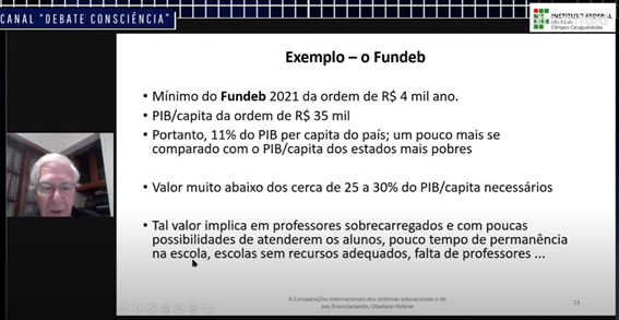 Imagem 4 - Slide apresentado pelo professor Otaviano Helene