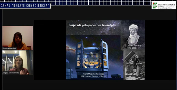 Imagem 6 - Slide sobre a astrônoma Caroline Herschel e o GMT