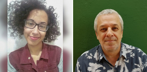 Imagem 1 – Larissy Santos da Silva e professor Ricardo Plaza