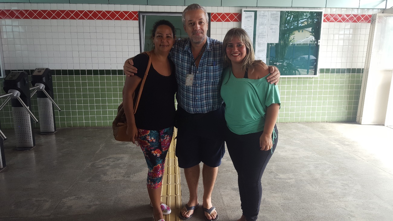 Professores Marli, Ricardo Plaza e Gisele