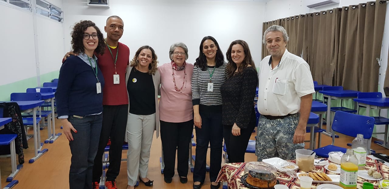 Professores Ana Maria, Alexandre, Marta, Lisete, Patrícia, Janice e Ricardo