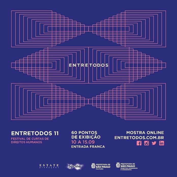 Cartaz de divulgação do 11 Festival de Curtas de Direitos Humanos Entretodos