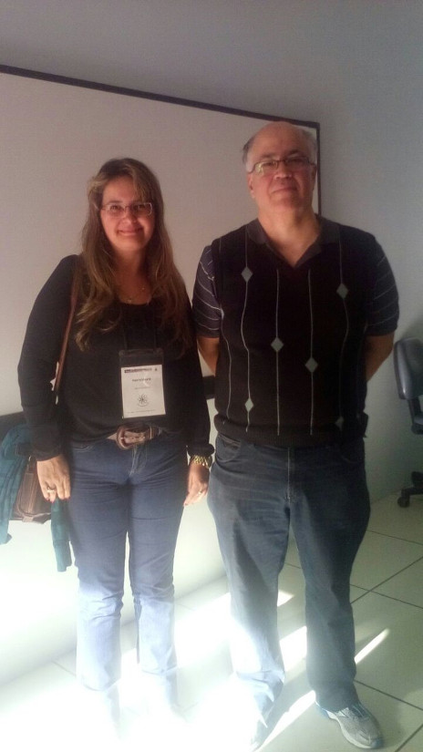 Prof. Dr. José Silvério Edmundo Germano juntamente com a estudante Adriana de Andrade