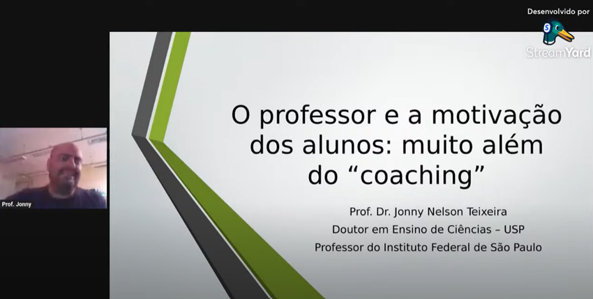 Imagem 3 – Início do webseminário do professor Jonny