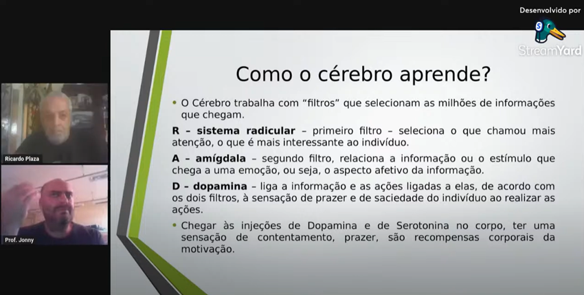 Imagem 4 – Slide sobre a questão de como o cérebro aprende