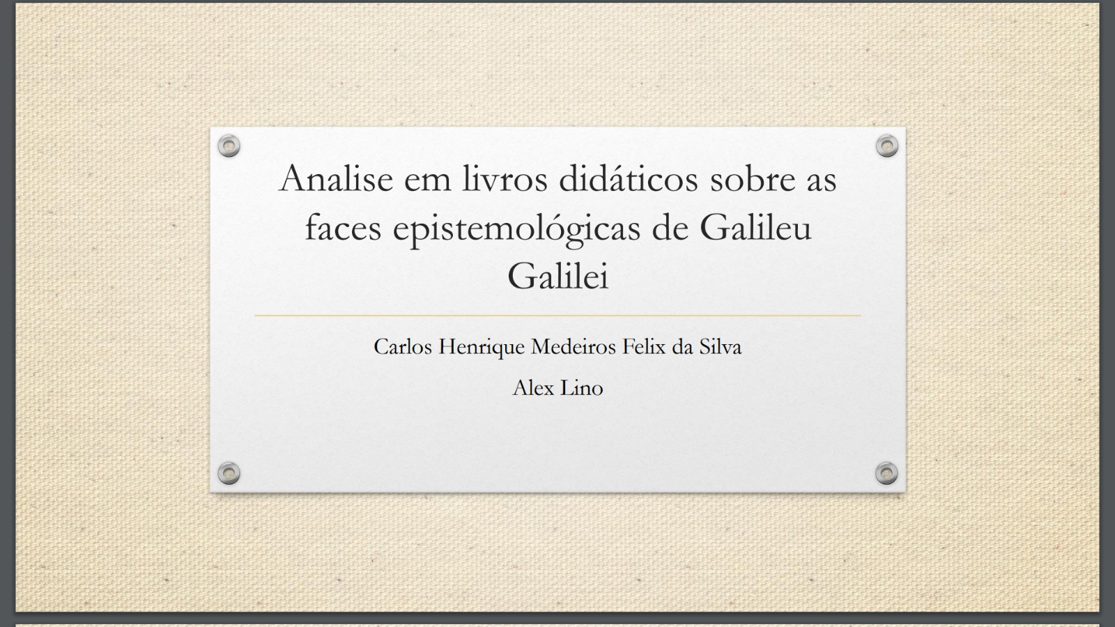 Imagem 2- Slide inicial da apresentação