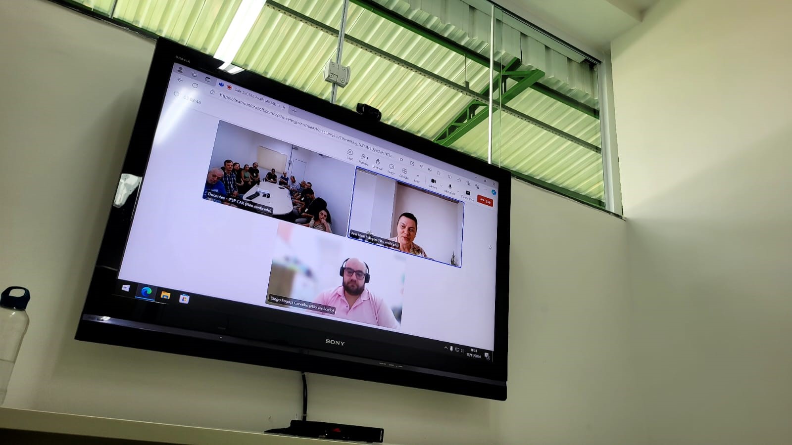 Imagem 1: Momento da reunião virtual in loco dos avaliadores com o corpo docente
