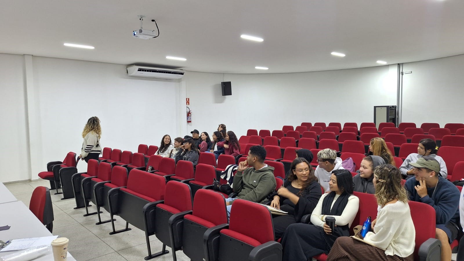 Imagem 4: Alícia orientando o grupo A.