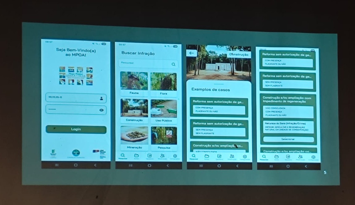Imagem 3: Demonstração do app no lançamento, 02/12, auditório do Parque