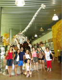 Alunos de Matemática, bolsistas do PIBID, em visita ao Museu dos Dinossauros