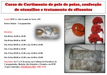 Cartaz com dias e horários do curso