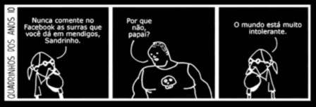 Tirinha de André Dahmer abordando o tema da intolerância e do politicamente correto.