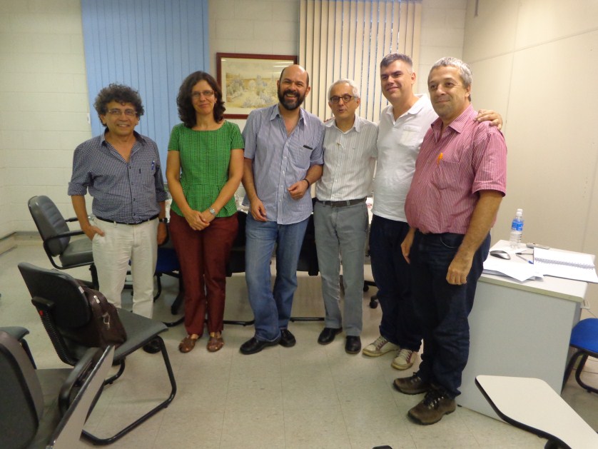 Professores Vinício, Denise, Guilherme Prado, Antonio, Guilherme Jacobik e Ricardo