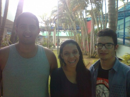 Novos extensionistas: Vitor, Beatriz e Eber