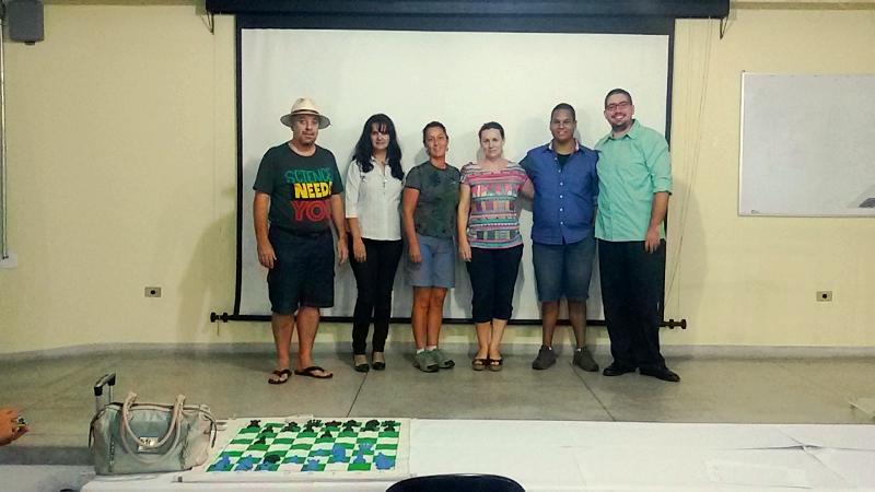 Educadores e estudantes presentes: Ricardo, Adriana, Elizabeth, Janice, João e Lucas