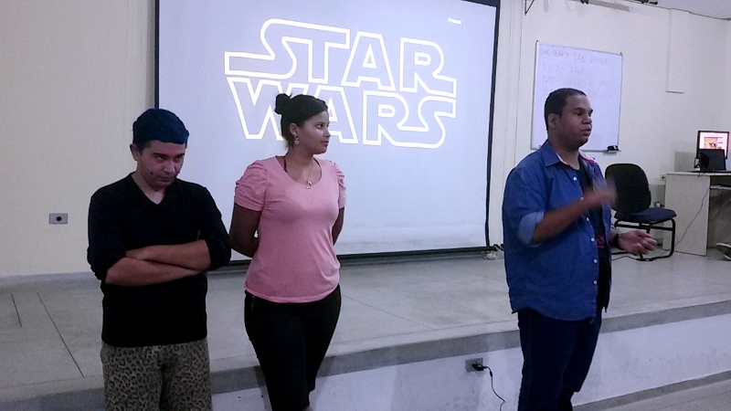 Cleber, Ariane e João comentaram sobre os filmes de Guerra nas Estrelas