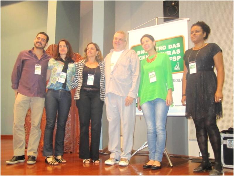Partindo da esquerda: Marcio, Rebeca, Marta, Bonetti, Suellen e Ana Paula